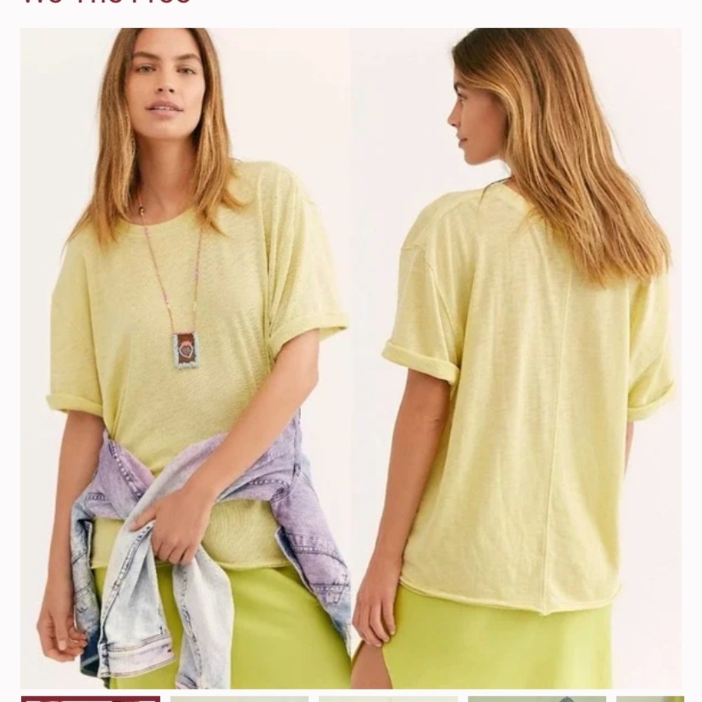 Free people movement yellow top